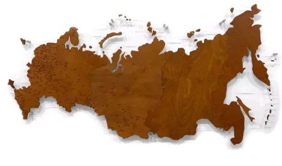 Деревянные карты России: уникальный подарок для любого случая